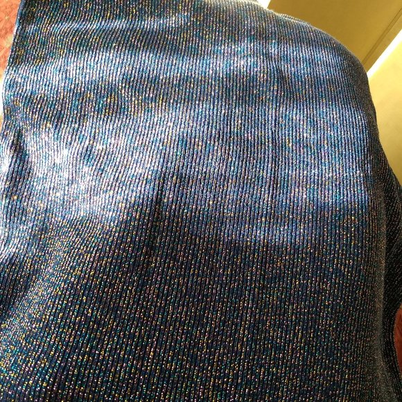 vintage 80s Benetton sleeveless metallic knit sweater dress NWOT - Picture 12 of 12